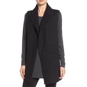 Eileen Fisher Wool Open Front Vest